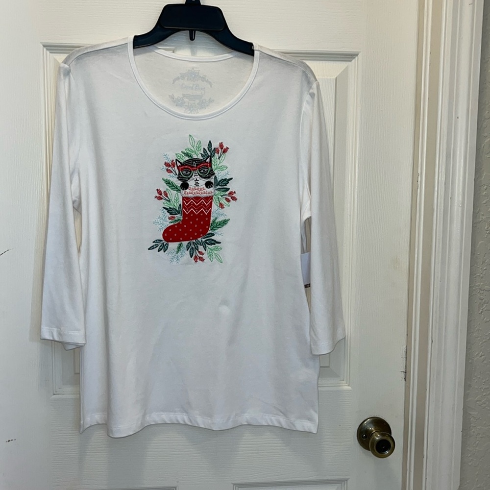 Coral Bay white Christmas tee
